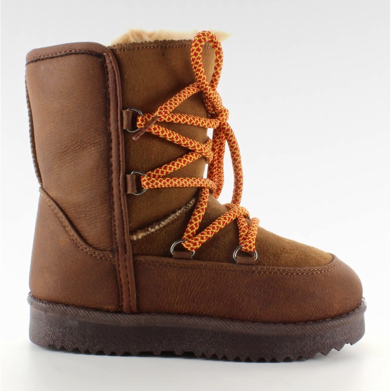 Dziecięce śniegowce księżycowe Camel brązowe