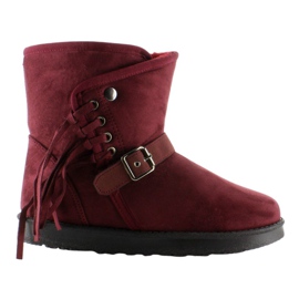 Emusy Damskie Z Frędzlami K1661504 Burdeos czerwone