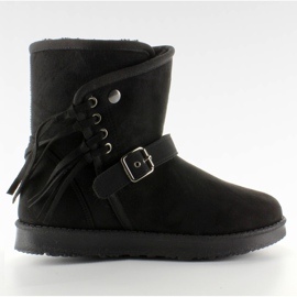 Emusy damskie z frędzlami K1661504 negro czarne