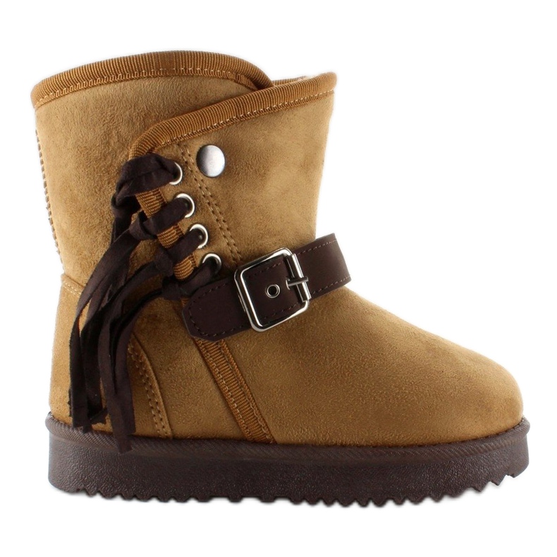 Dziecięce Emuski Z Frędzlami K1647404 Camel brązowe