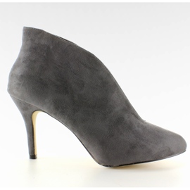 Zabudowane szpilki z wycięciem 1413 gris szare