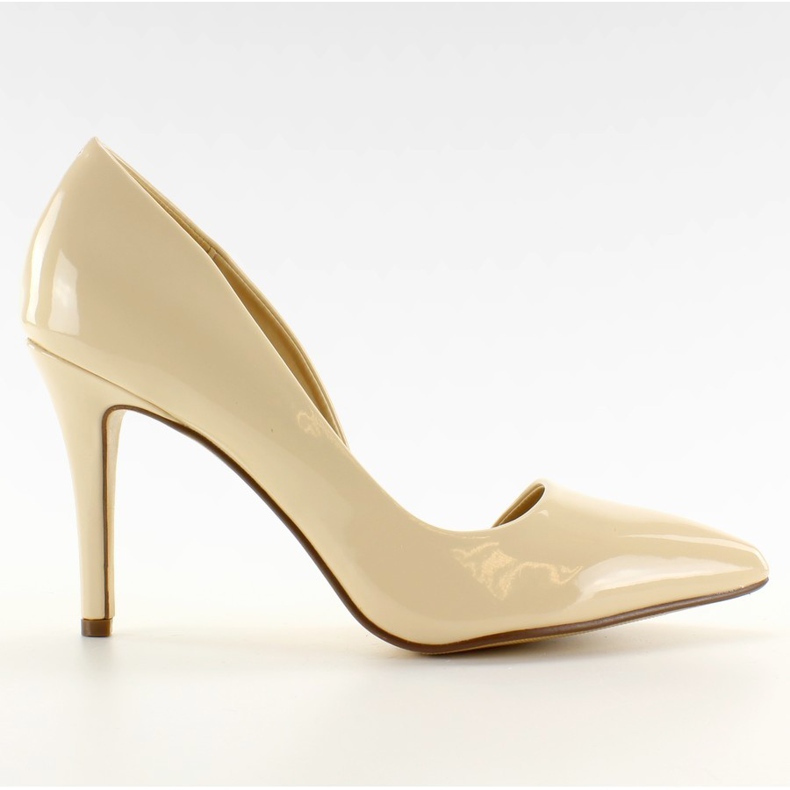 Pastelowe szpilki asymetryczne C26P Beżowy