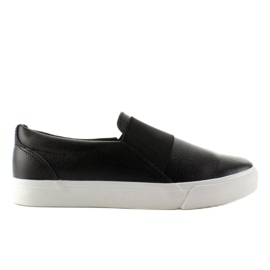 Trampki slip-on z gumą NB72P Black czarne