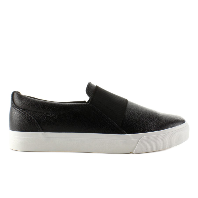 Trampki slip-on z gumą NB72P Black czarne