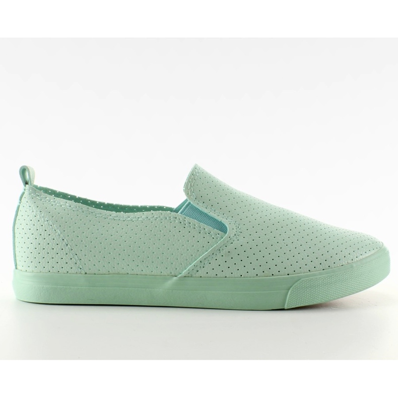 Leciutkie slip-on dziurkowane L. Green zielone