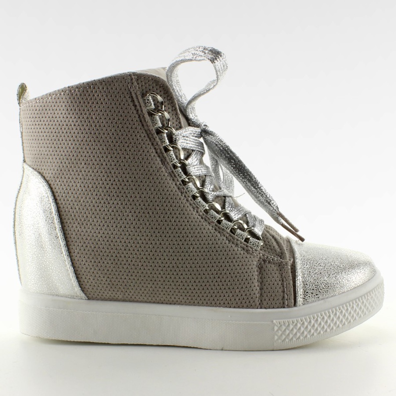 Sneakersy z łańcuszkami R72 Grey3 / Silver szare