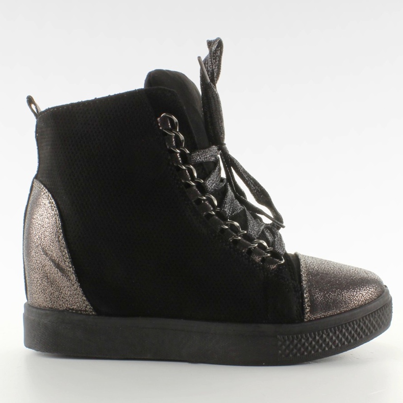 Sneakersy z łańcuszkami R72 Black czarne