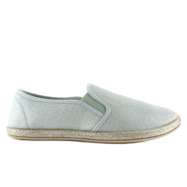 Slip-on espadryle glamour JX16 Green zielone