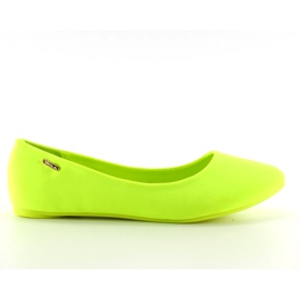Balerinki na kolorowej podeszwie 11038 Green zielone