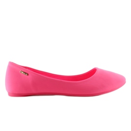 Balerinki na kolorowej podeszwie 11038 Pink różowe