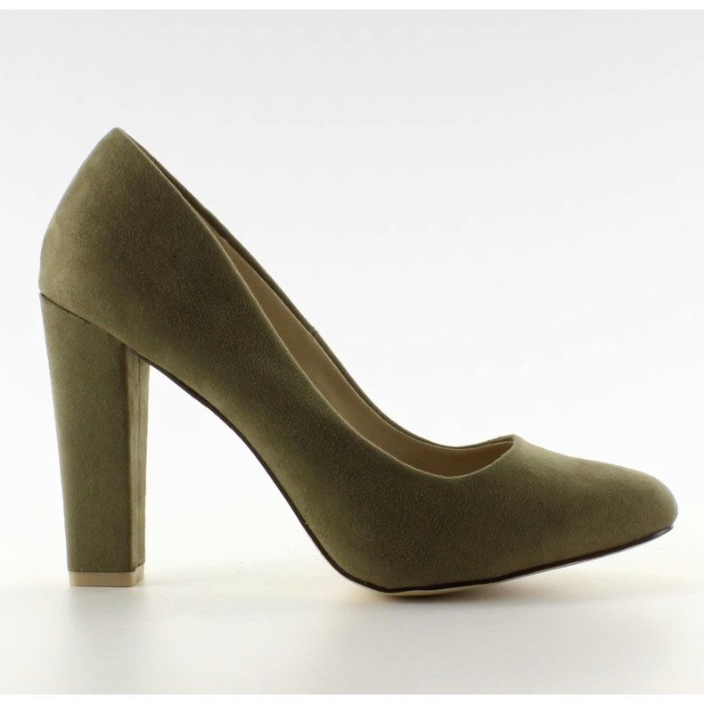 Czółenka na szerokim obcasie Z-22P Green zielone