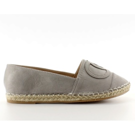 Espadryle chanelki T272P grey szare