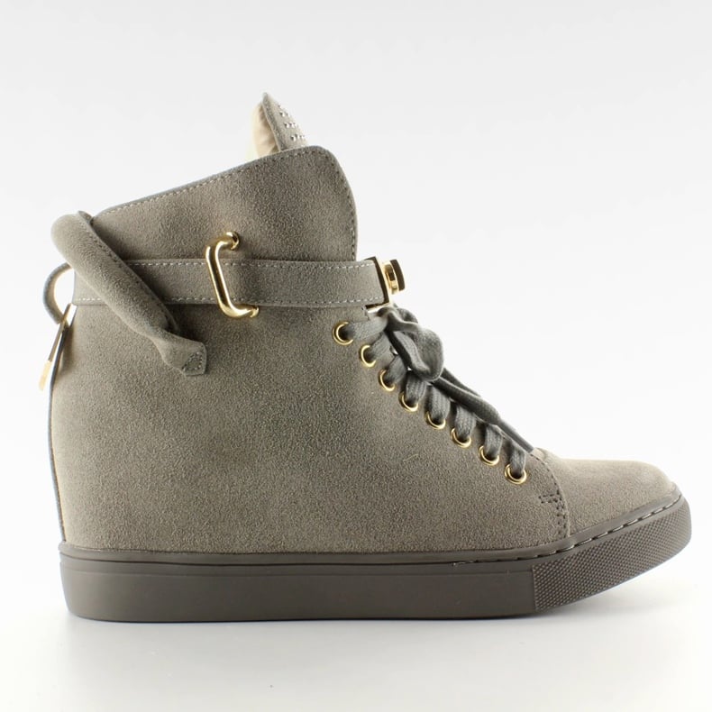 Sneakersy z kłódką XW37012-3 Grey Suende szare