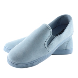 Mięciutkie trampki slip-on JX40P L. Blue niebieskie