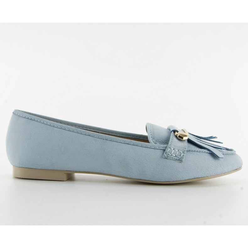 Mokasyny w stylu vintage 3052 blue niebieskie