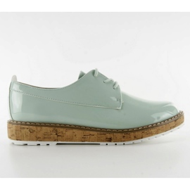 Mokasyny ze skórzanym środkiem 7153 Blue niebieskie