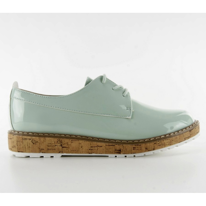 Mokasyny ze skórzanym środkiem 7153 Blue niebieskie