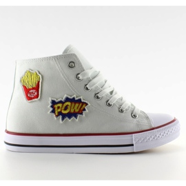 Trampki za kostkę Pow 8816 White białe