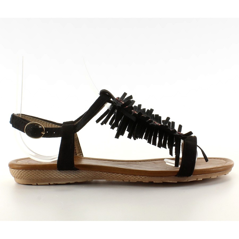 Sandałki w indiańskim stylu k1626301 negro czarne