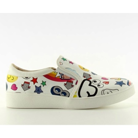 Slipony komiksowe 6120 White białe