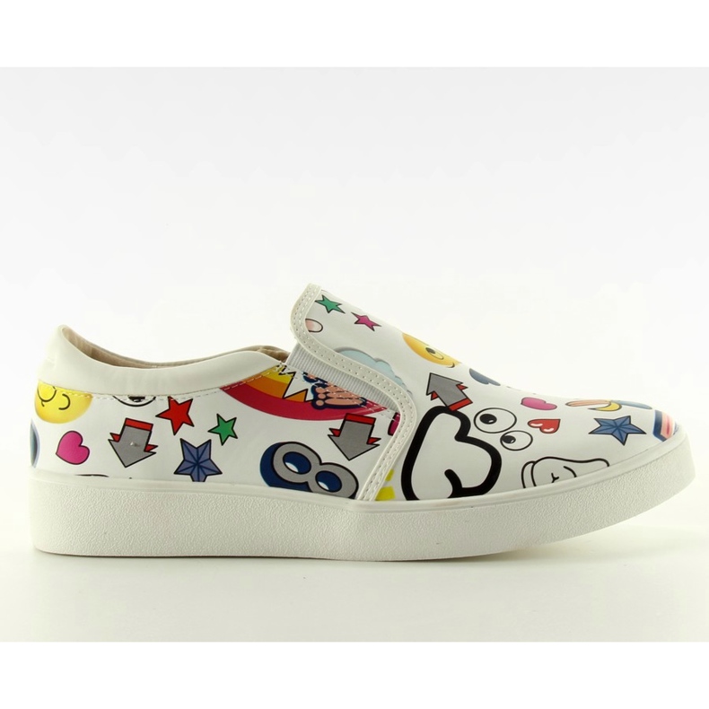 Slipony komiksowe 6120 White białe