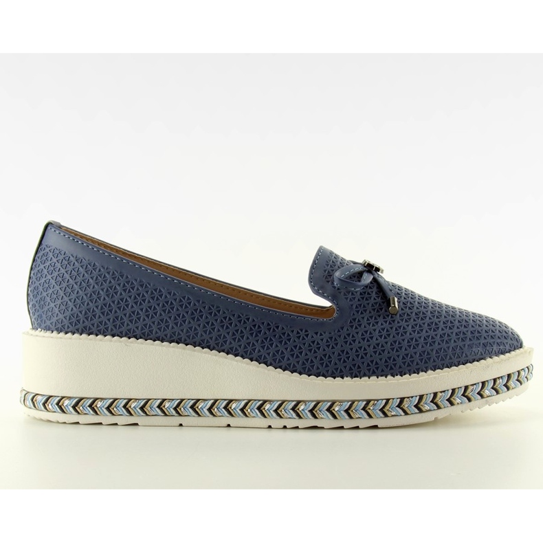 Lordsy espadryle 6084 D. Blue granatowe