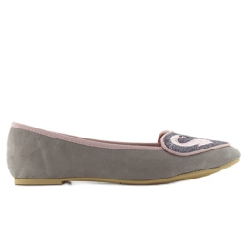 Balerinki lovely flamingo 1180 grey szare