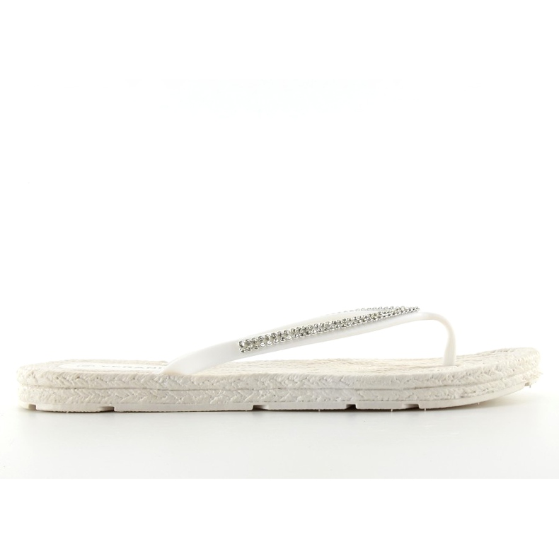 Gumowe japonki jak espadryle ls069 white białe