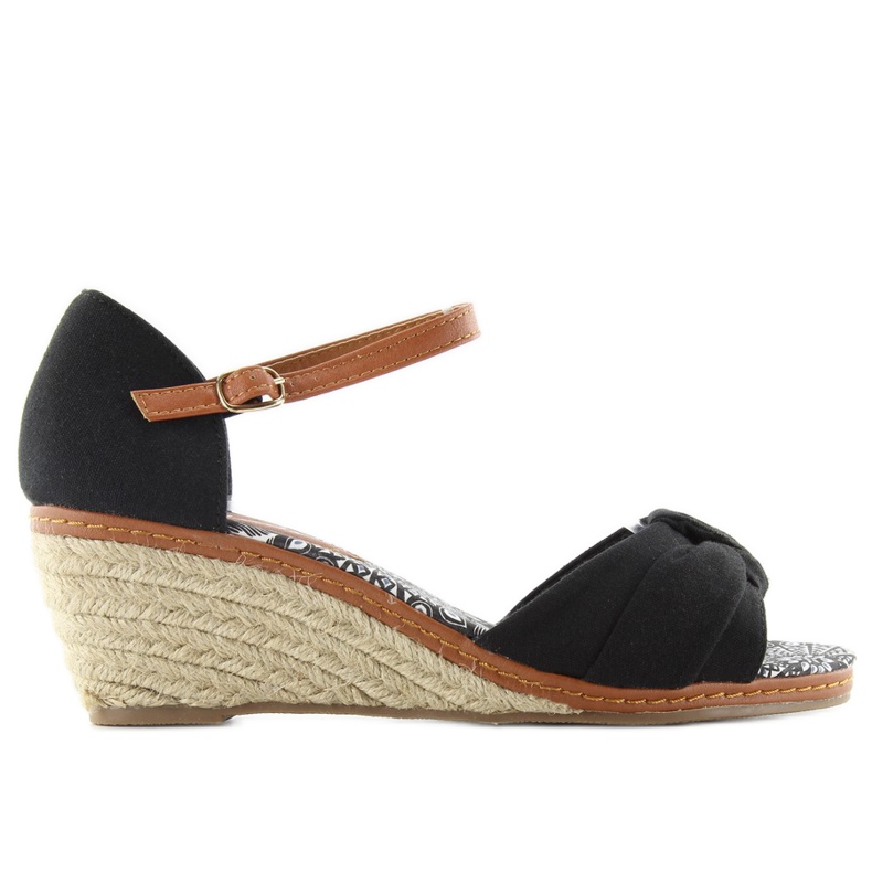 Sandałki espadryle 883-31 black czarne