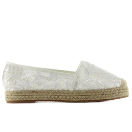 Koronkowe Espadryle 7137 White białe
