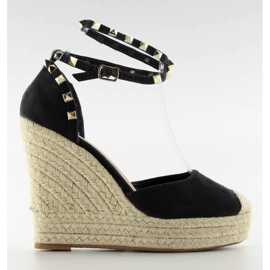 Espadryle Z Ćwiekami Na Platformie Jeans granatowe