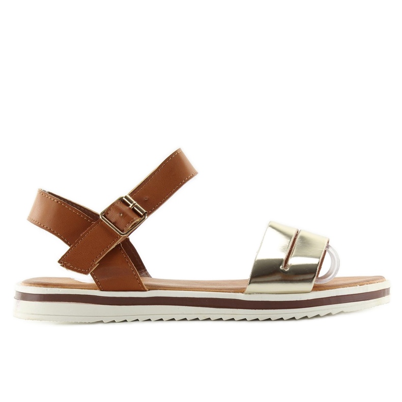 Sandałki Z Zapięciem Przy Kostce 7L151 brązowe