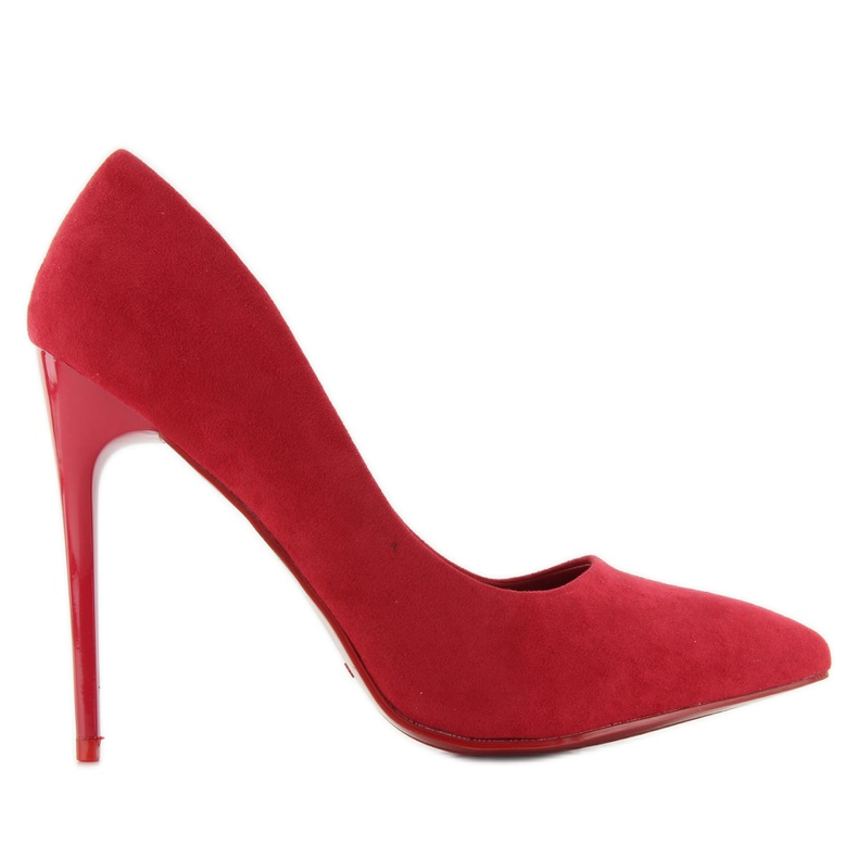 Klasyczne czółenka na szpilce b3968j-pb Red czerwone