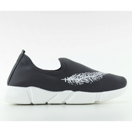 Buty sportowe z piórkiem fc220 Grey szare