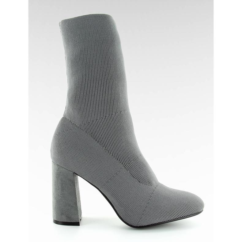 Skarpetkowe botki w stylu gwiazd QQ-08 Grey szare