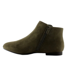 Zamszowe botki saszki 7-106 Green zielone