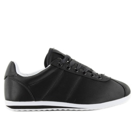 Satynowe buty sportowe 8850 black czarne