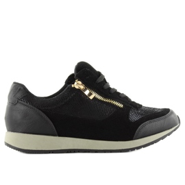 Buty sportowe zip zip 1280-2 black czarne