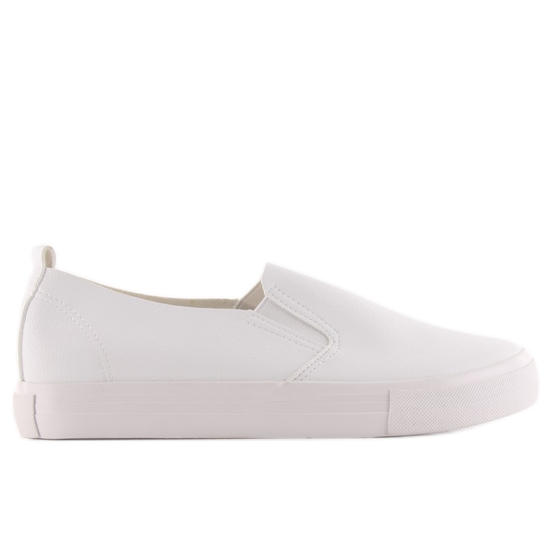 Trampki slip-on licowe 2018-56 white białe
