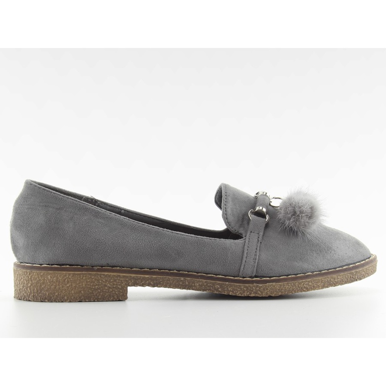 Mokasyny damskie lordsy JH52p grey szare