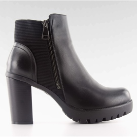 Botki na obcasie dd35p black czarne