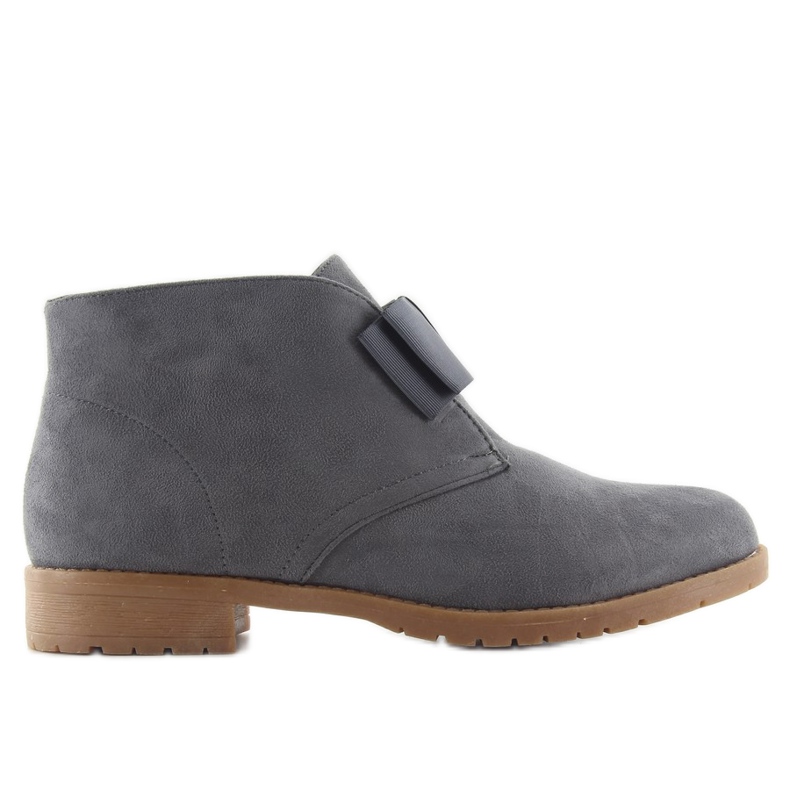 Sztyblety Damskie Z Kokardką C-7117 Grey szare