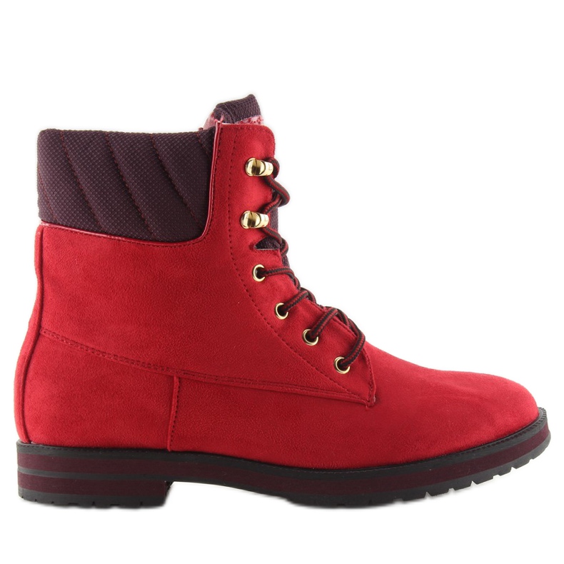 Timberki damskie zamszowe czerwone WD38 red