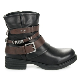 Sixth Sense Wysokie Workery Ze Sprzączką czarne