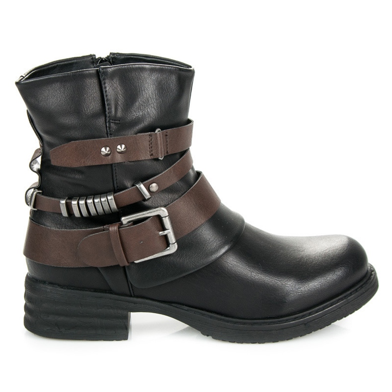 Sixth Sense Wysokie Workery Ze Sprzączką czarne