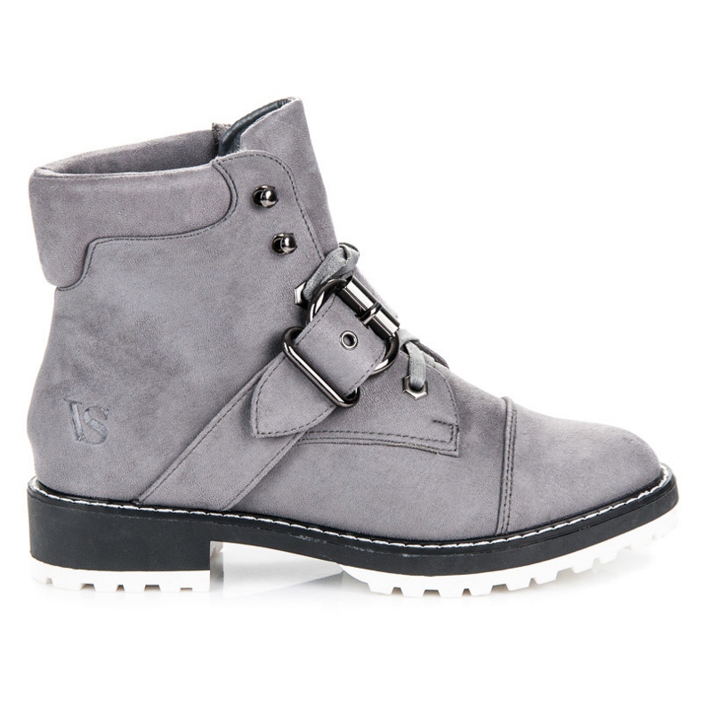 Vices New Collection Zamszowe Traperki szare