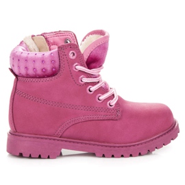 American Club Traperki z kryształkami różowe