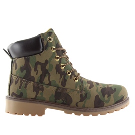 Timberki mono-colour kamuflaż BL83 Army Green brązowe zielone