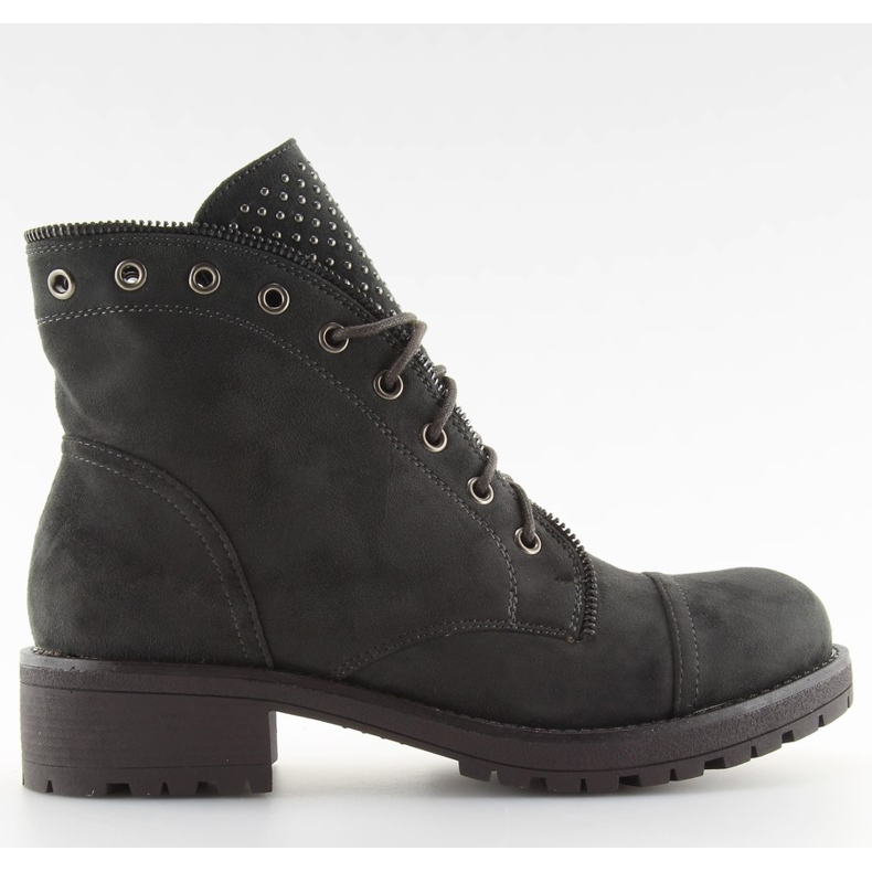 Workery z ćwiekami szare jh19215 D. grey