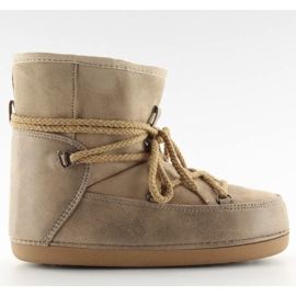 Śniegowce moon beżowe HW9500 beige beżowy